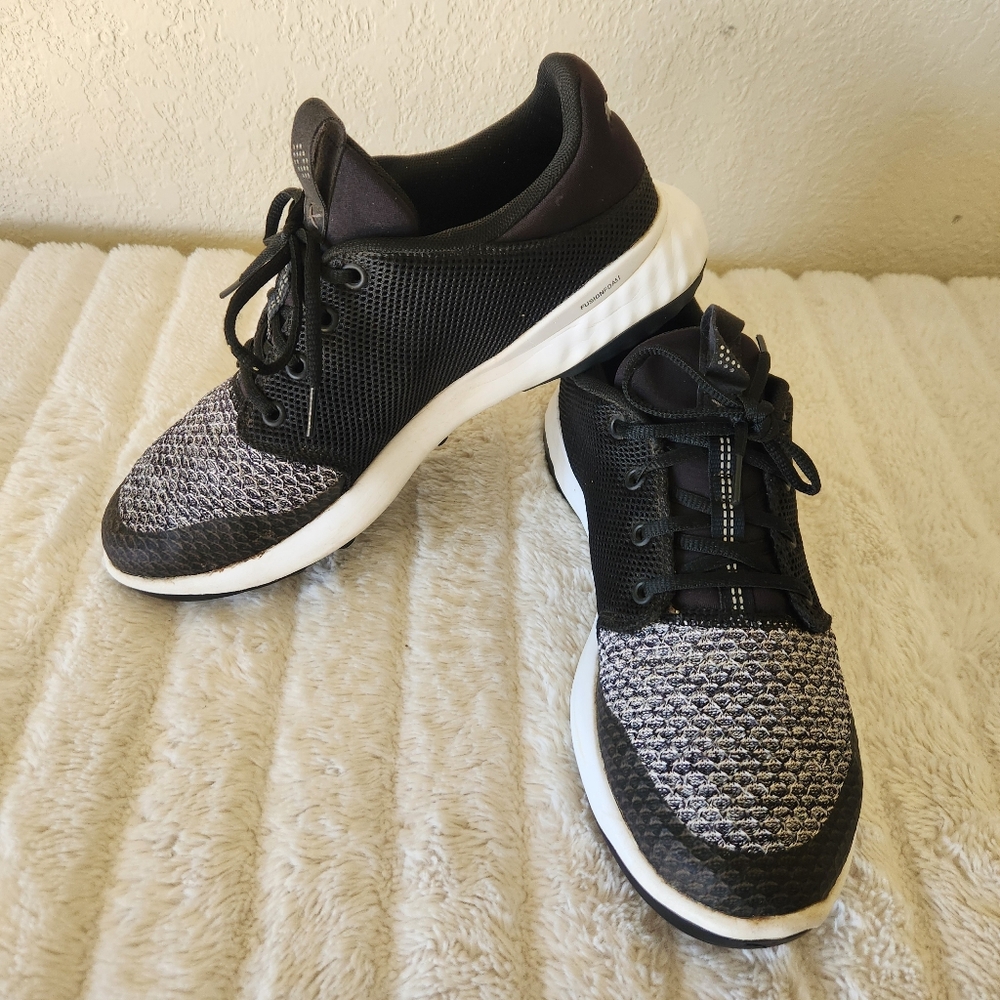 PUMA Golf Men's Grip Fusion Sport Golf Shoe, Puma Black-Quiet Shade, 9.5 US